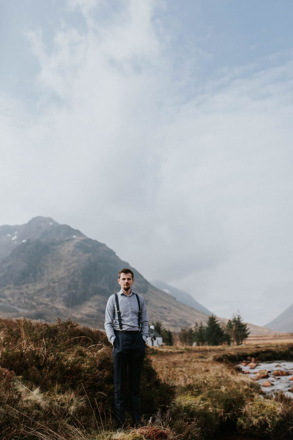 Romantic Glencoe Adventure Couple Session - Never let him go