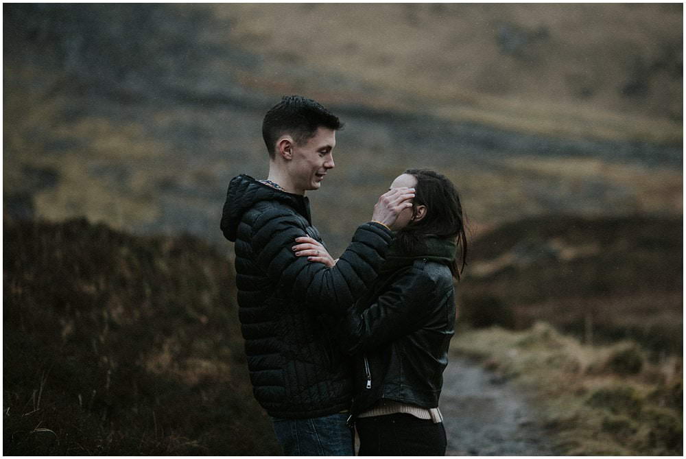 Glencoe adventure photoshoot, Glencoe couple photoshoot, Three Sisters Glencoe, winter in Glencoe,