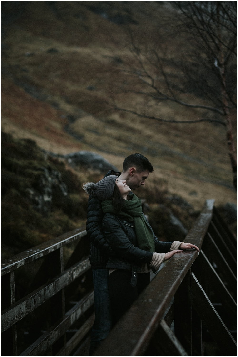 Glencoe adventure photoshoot, Glencoe couple photoshoot, Three Sisters Glencoe, winter in Glencoe,