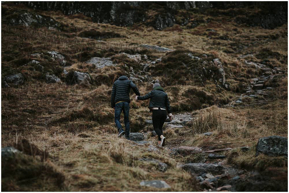 Glencoe adventure photoshoot, Glencoe couple photoshoot, Three Sisters Glencoe, winter in Glencoe,