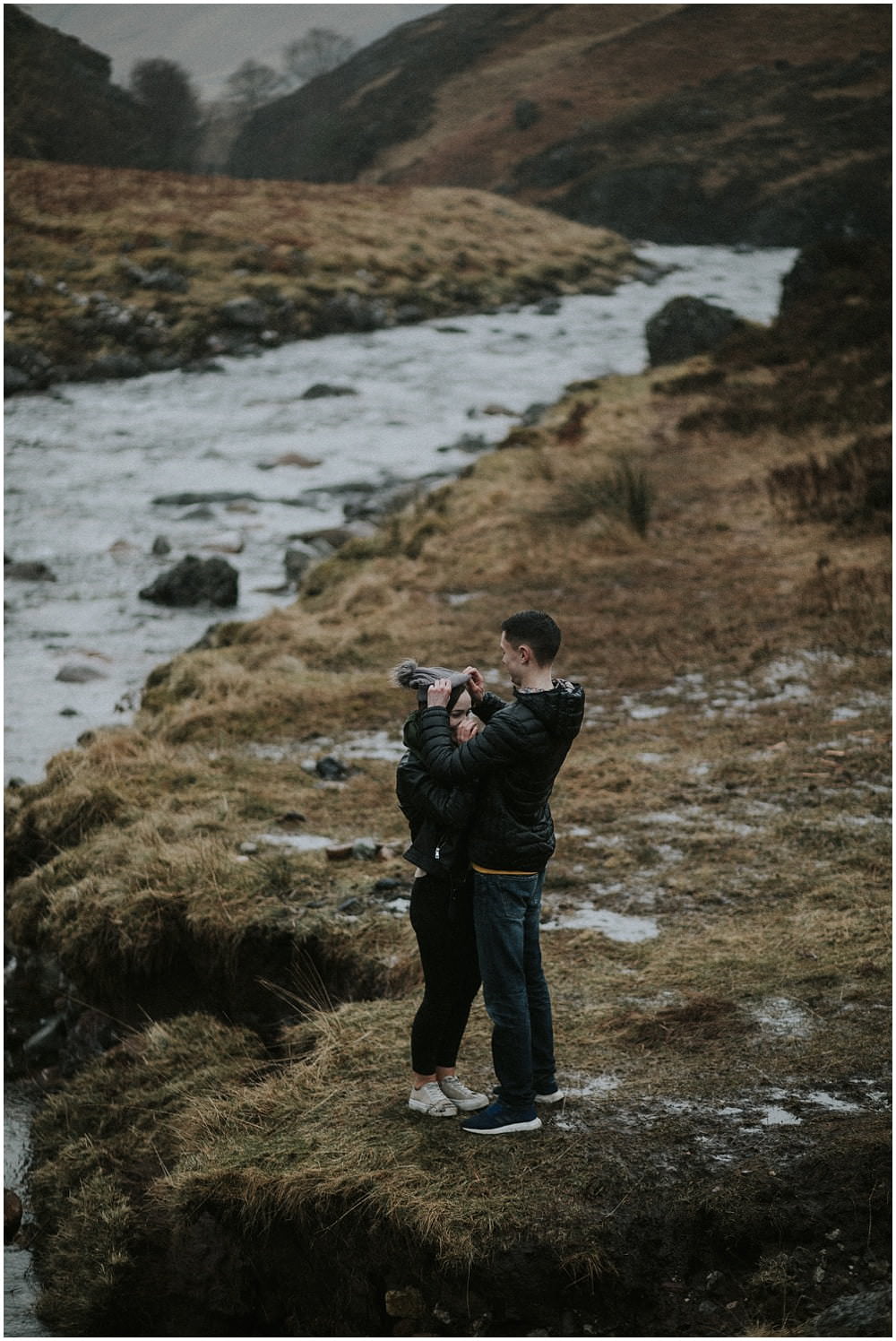 Glencoe adventure photoshoot, Glencoe couple photoshoot, Three Sisters Glencoe, winter in Glencoe,