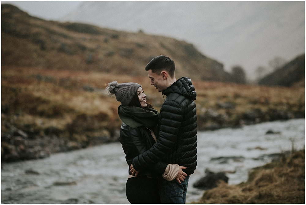 Glencoe adventure photoshoot, Glencoe couple photoshoot, Three Sisters Glencoe, winter in Glencoe,