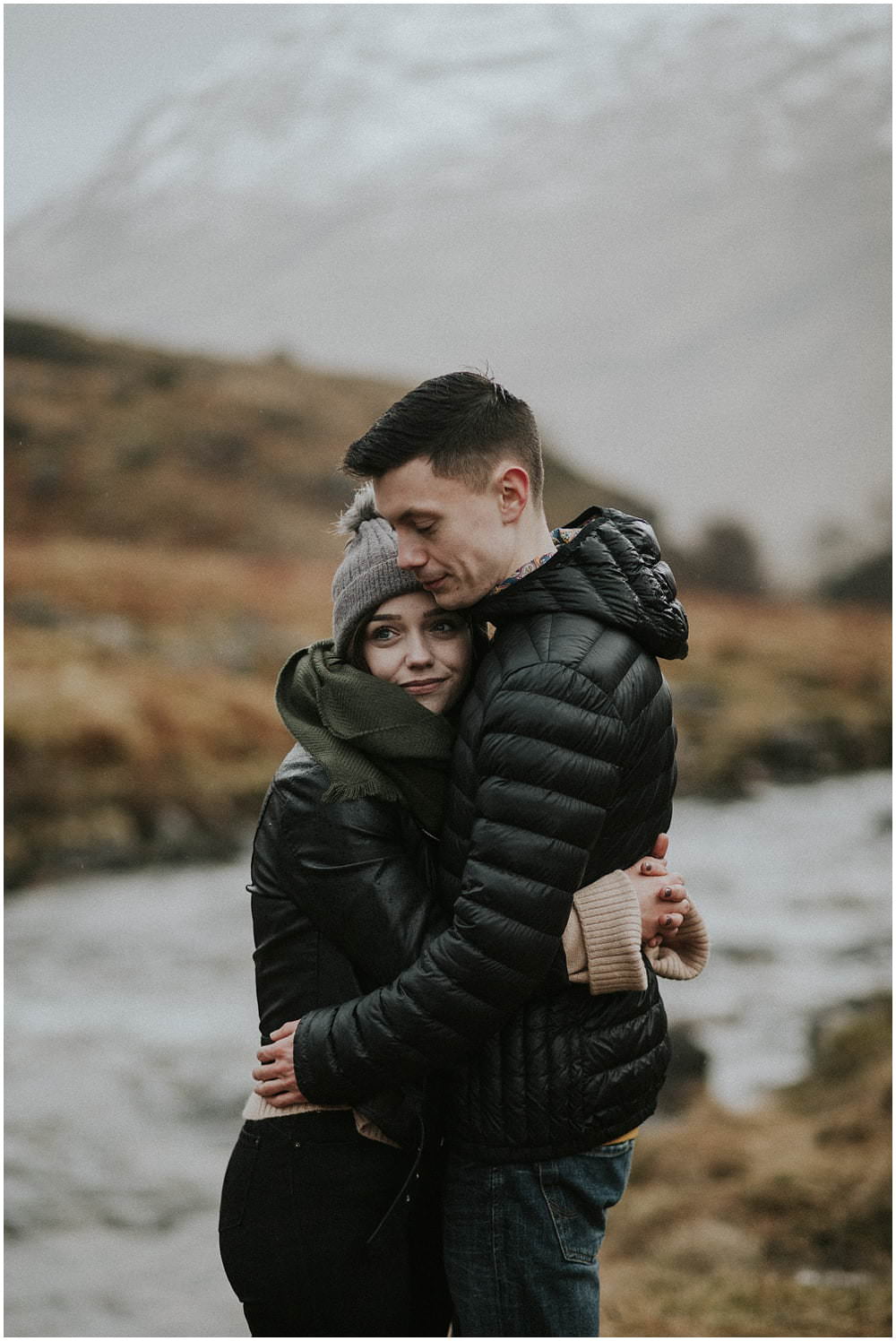 Glencoe adventure photoshoot, Glencoe couple photoshoot, Three Sisters Glencoe, winter in Glencoe,