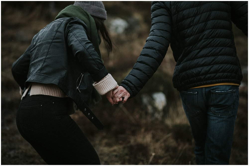 Glencoe adventure photoshoot, Glencoe couple photoshoot, Three Sisters Glencoe, winter in Glencoe,