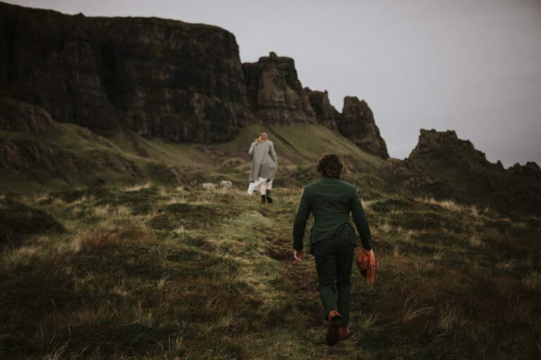 Isle of Skye elopement guide - epic locations to get married on the Isle of Skye, Autumn Elopement on the Isle of Skye, The Quiraing elopement, the Old Man of Storr elopement
