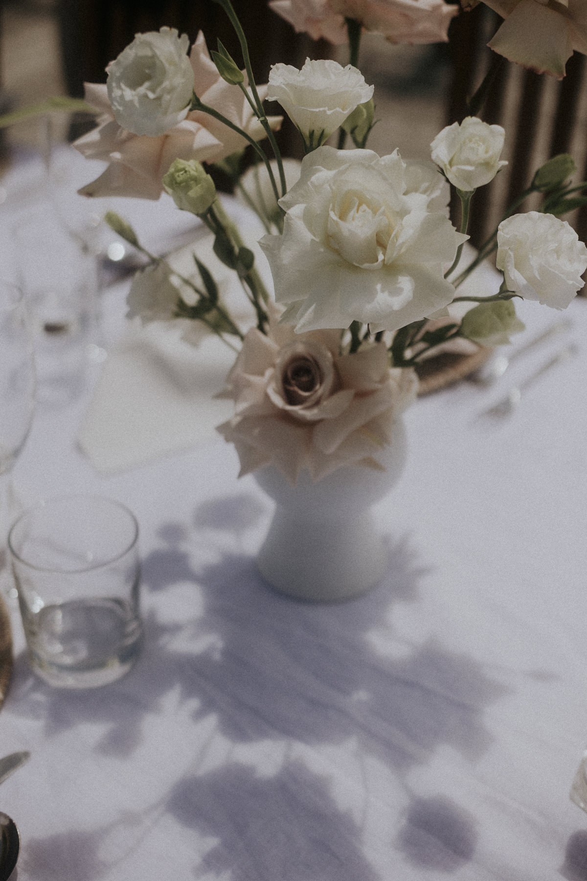 table setting at ayana resort and spa wedding