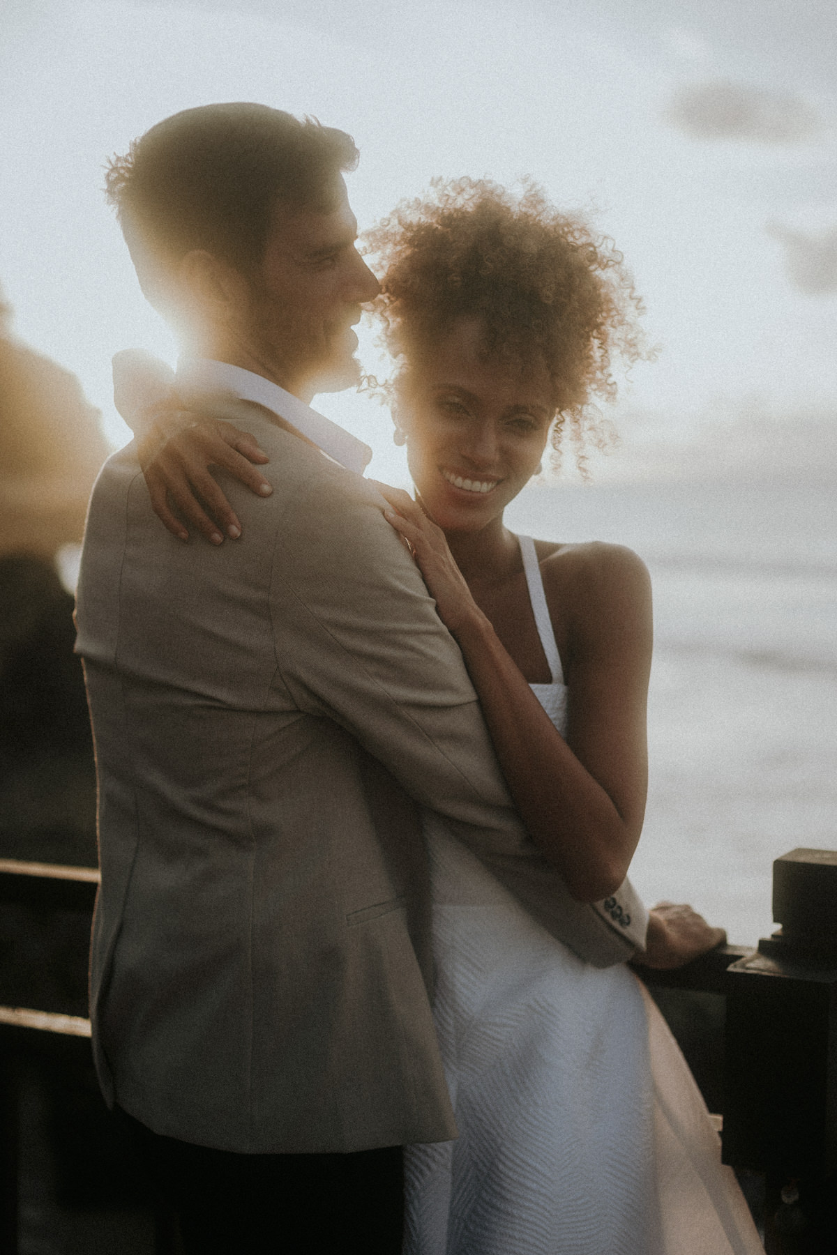 golden hour photos at luxury wedding bali at ayana estate