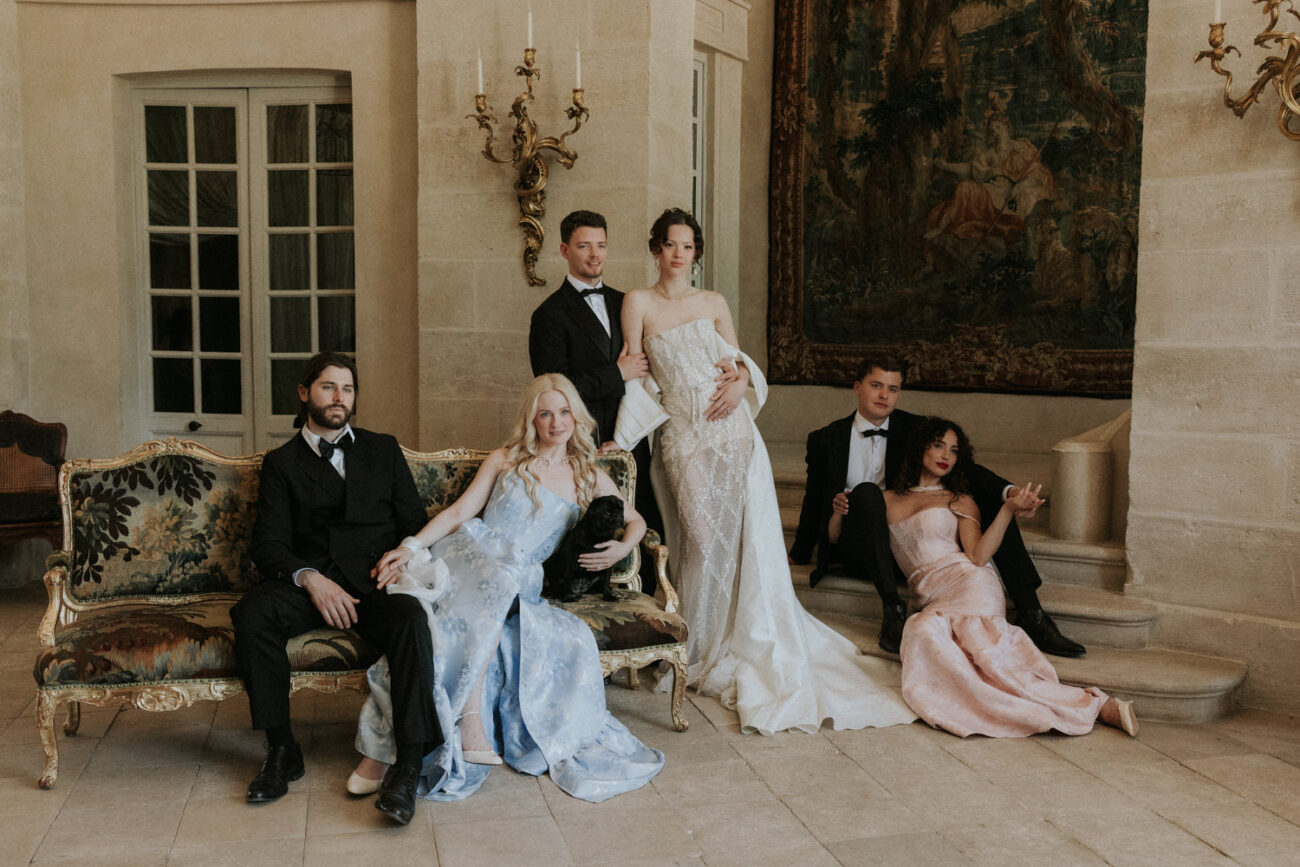 Marie Antoinette themed wedding at Chateau de Villette near Paris