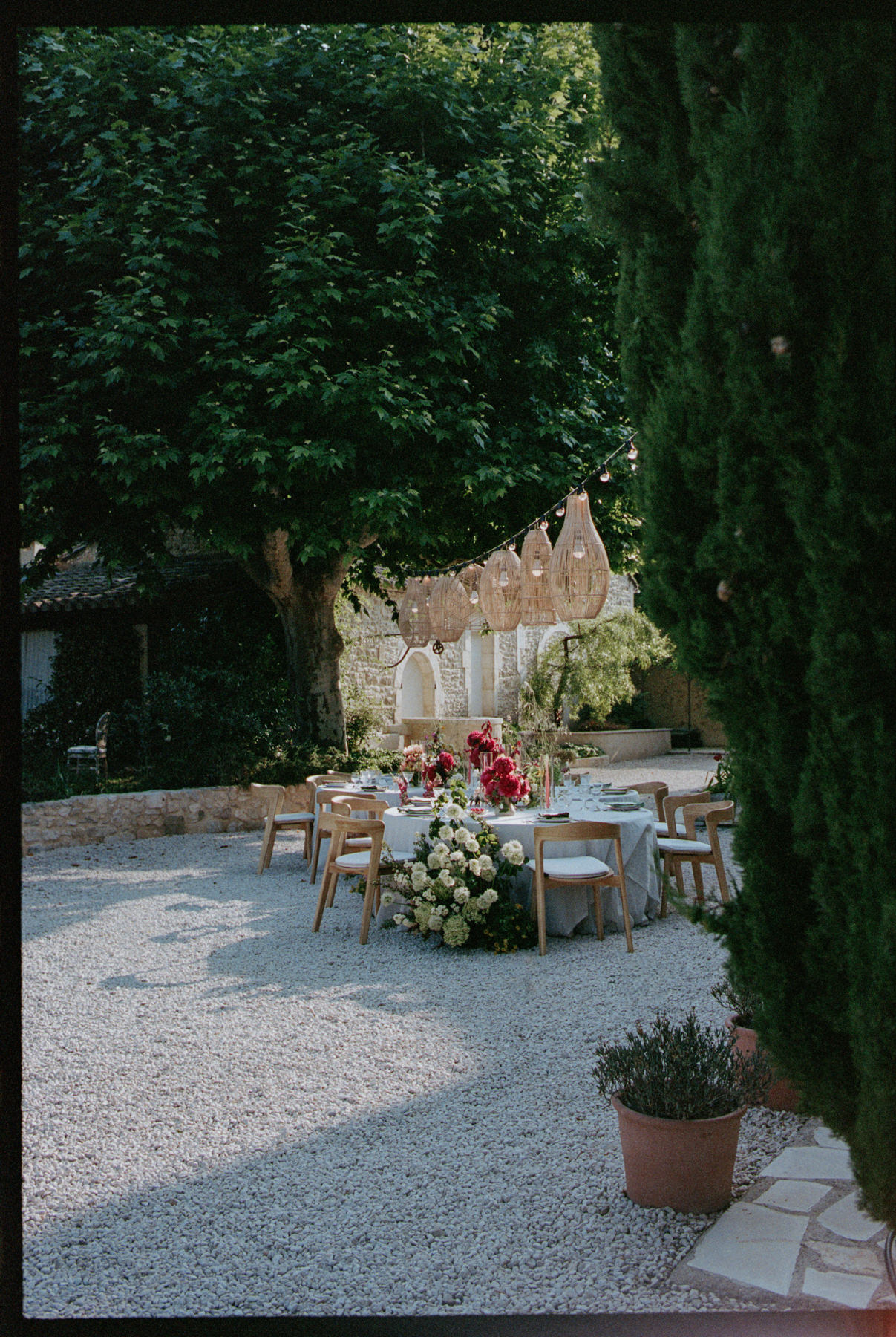 wedding at Mas Millésime on 35mm film