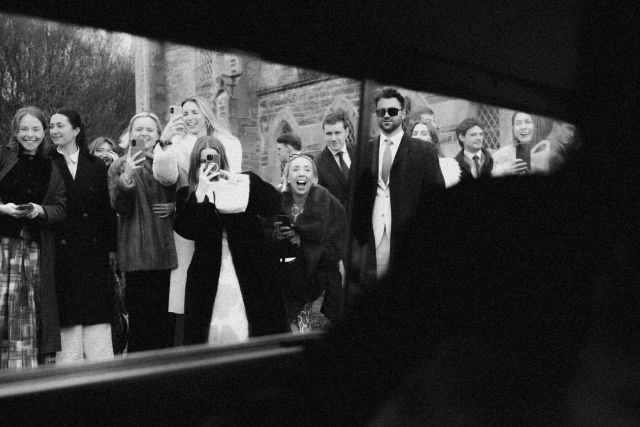 Wedding in the Scottish Highlands in winter in storm 56