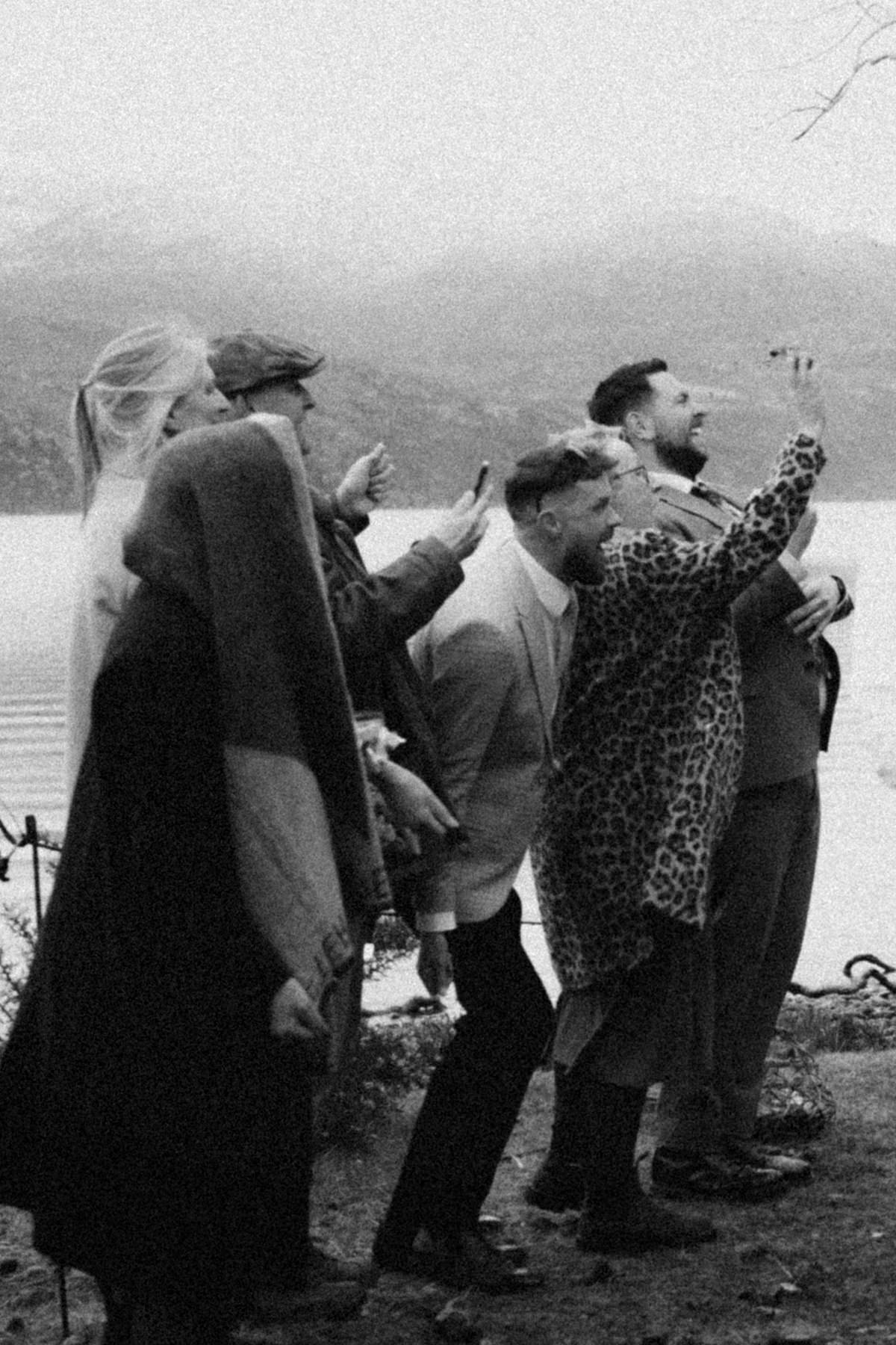 Wedding in the Scottish Highlands in winter in storm 51