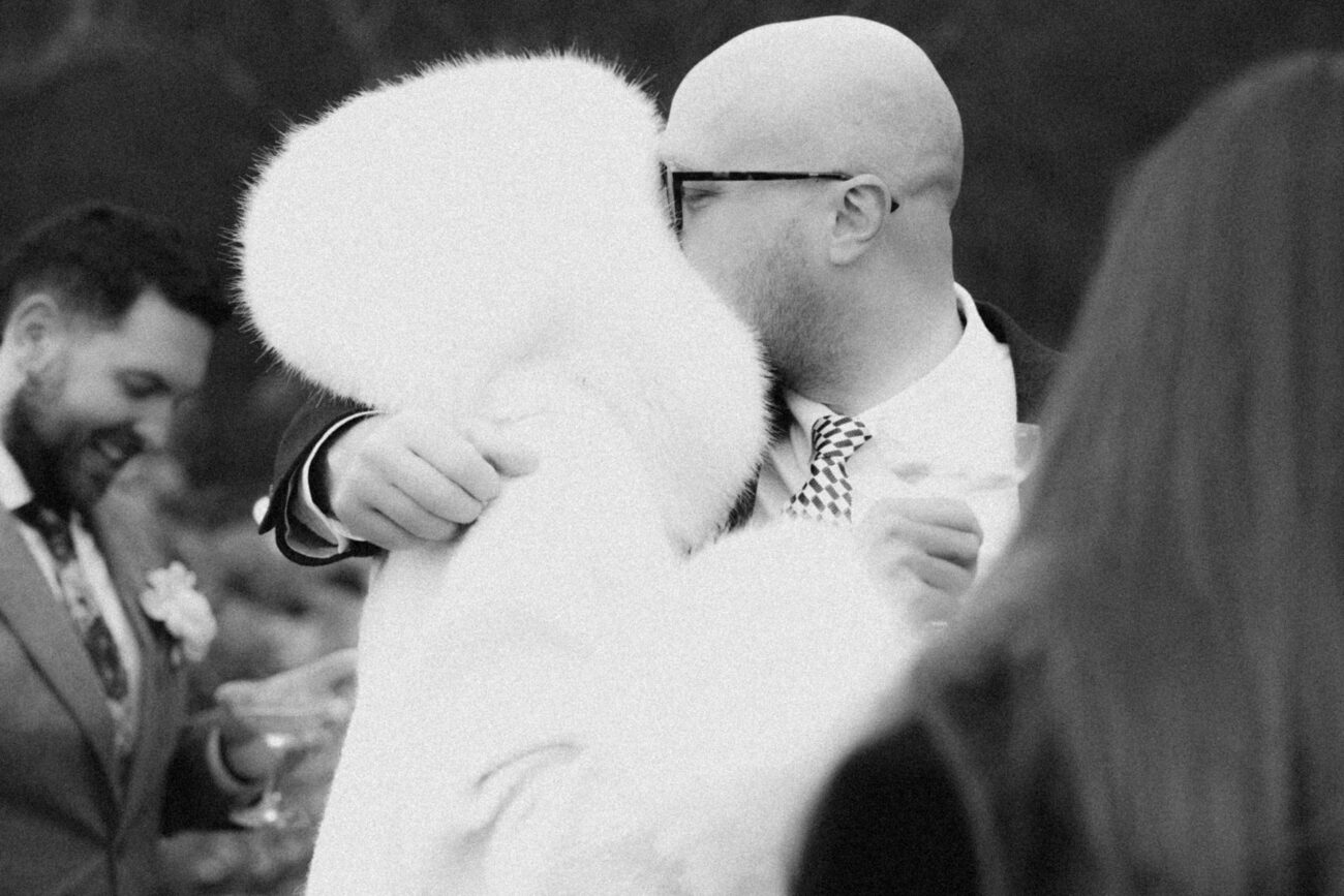 Wedding in the Scottish Highlands in winter in storm 48