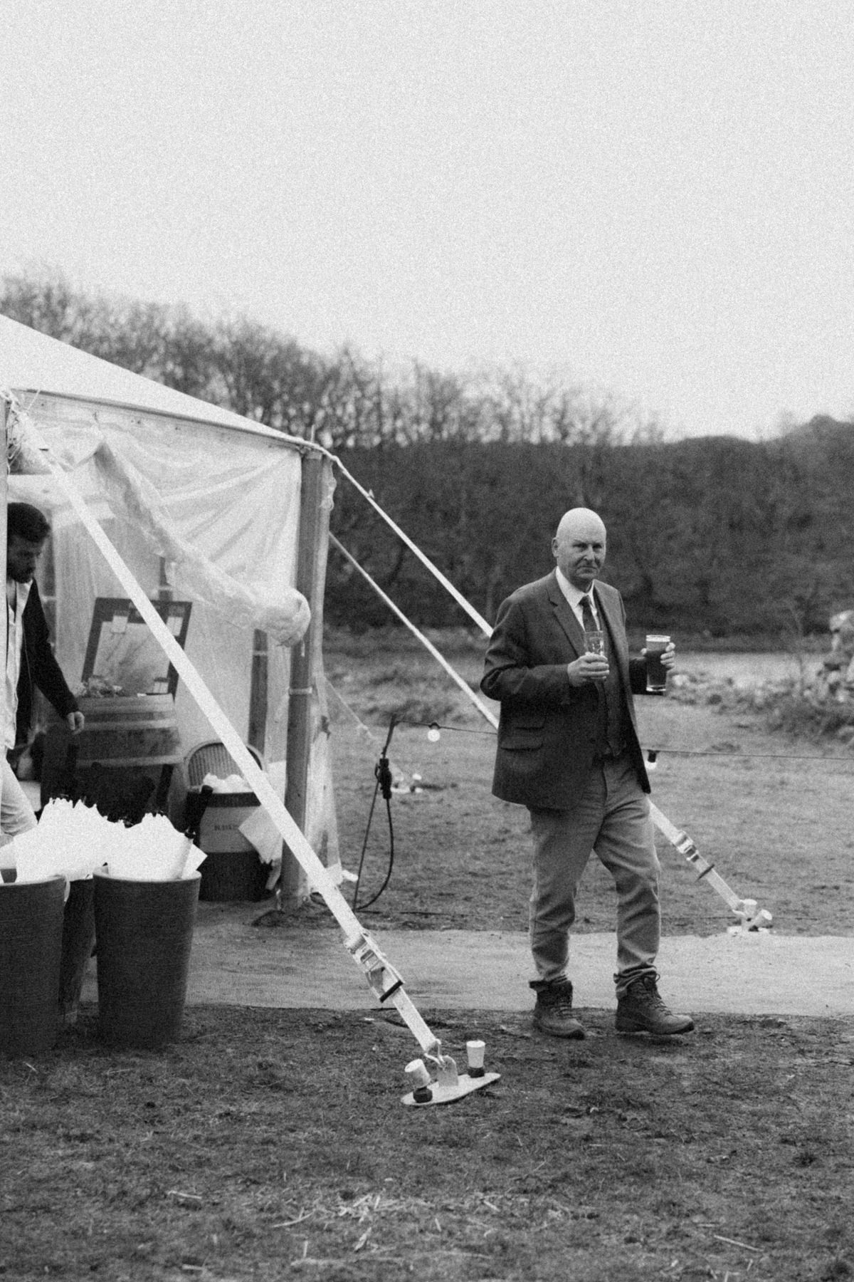 Wedding in the Scottish Highlands in winter in storm 47