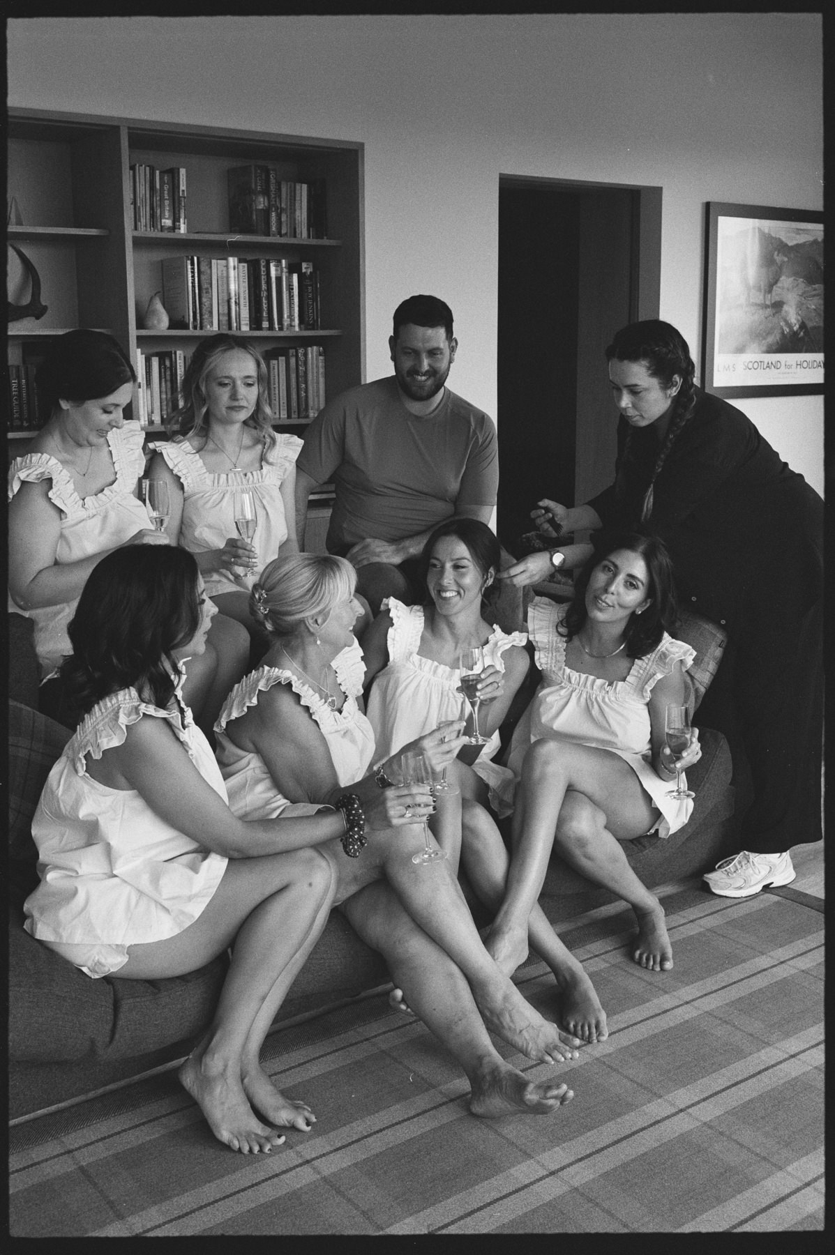 Wedding in the Scottish Highlands in winter in storm 25