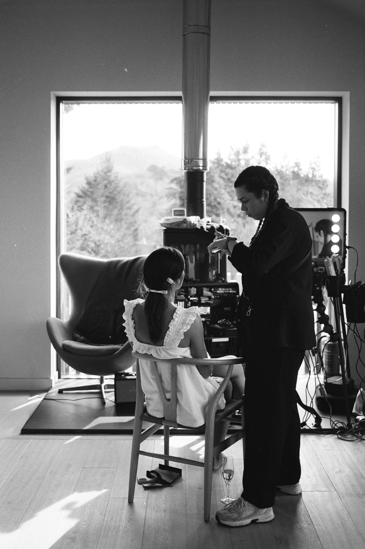 Wedding in the Scottish Highlands in winter in storm 13