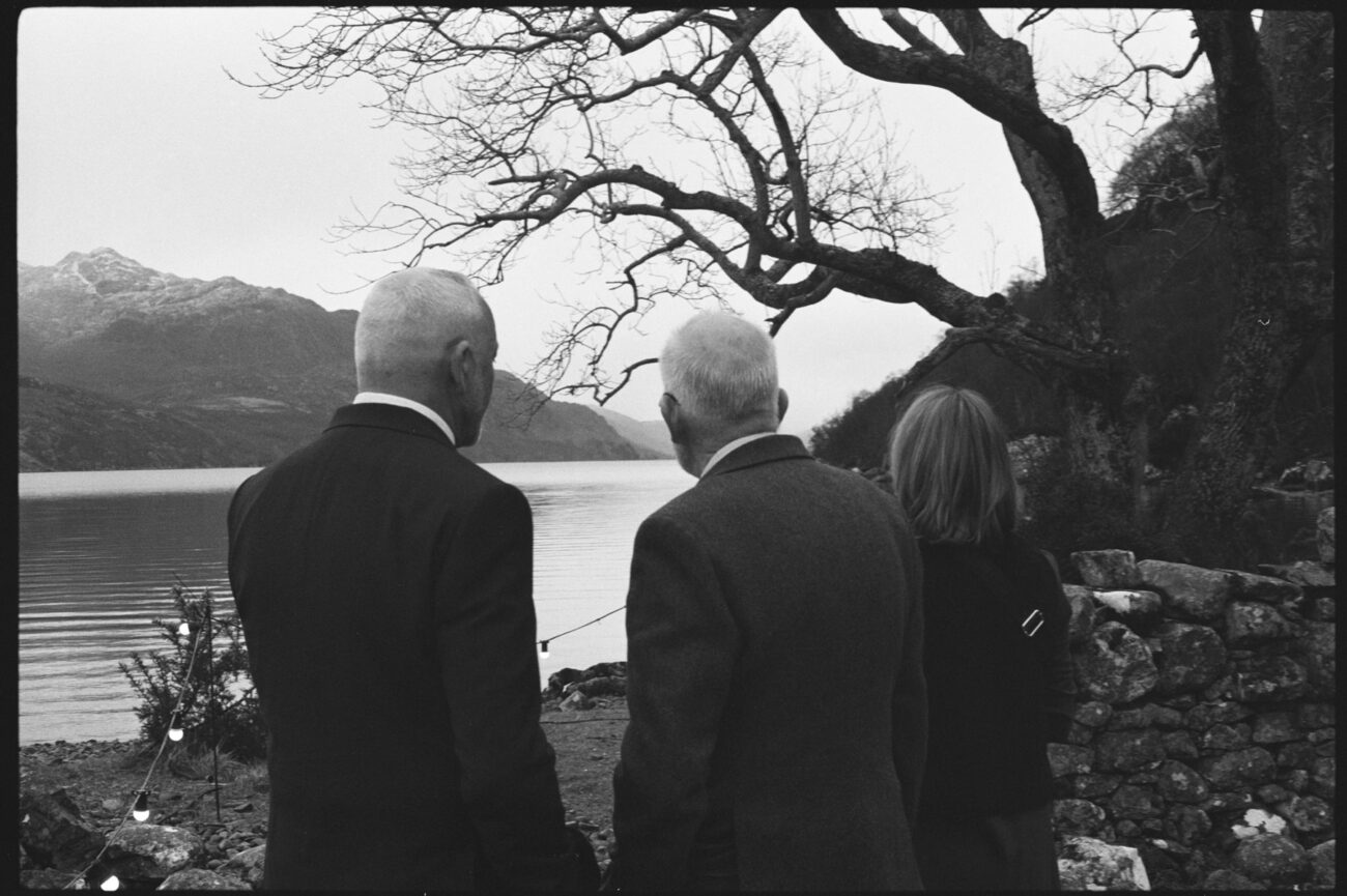 Wedding in the Scottish Highlands in winter in storm 11
