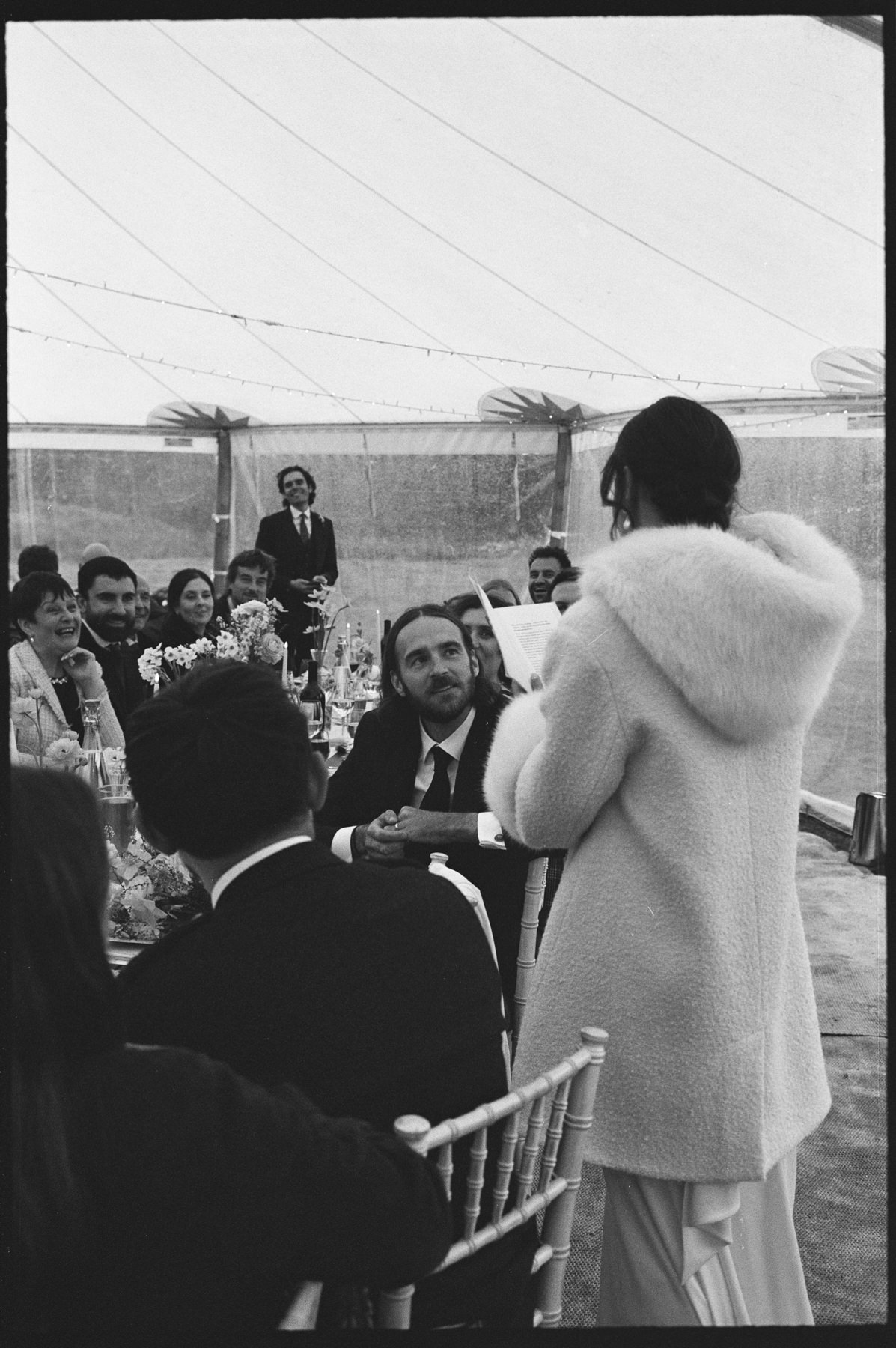 Wedding in the Scottish Highlands in winter in storm 30