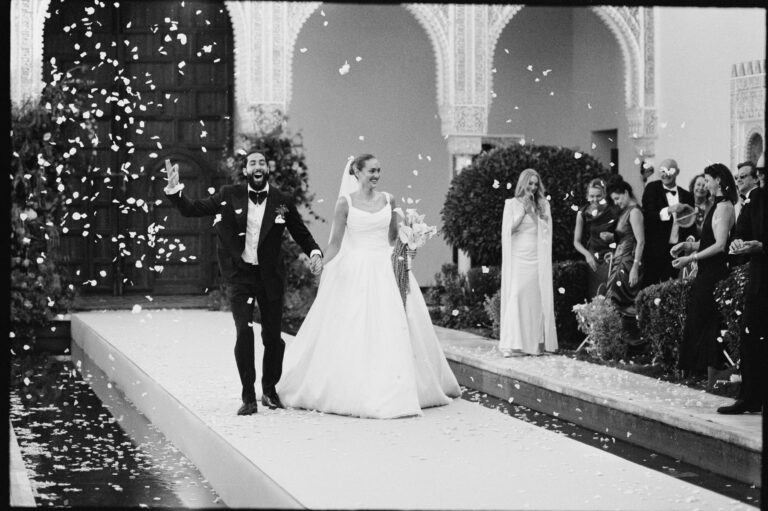 multicultural wedding at Ksar Char Bagh in Marrakech